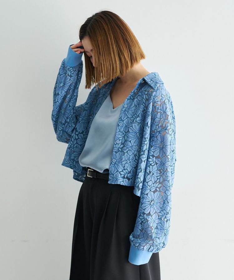 Editt by YECCA VECCA「【2点SET】キャミレイヤードレースシャツ」|シャツ・ブラウス|