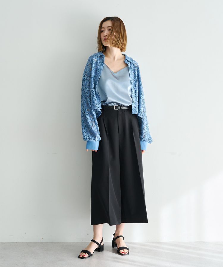 Editt by YECCA VECCA「【2点SET】キャミレイヤードレースシャツ」|シャツ・ブラウス|