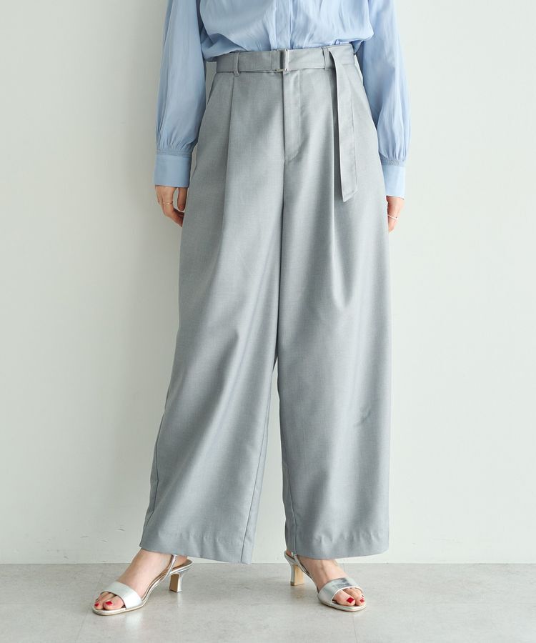 YECCA VECCA「ベルト付きカーヴィーパンツ」|その他|Gray