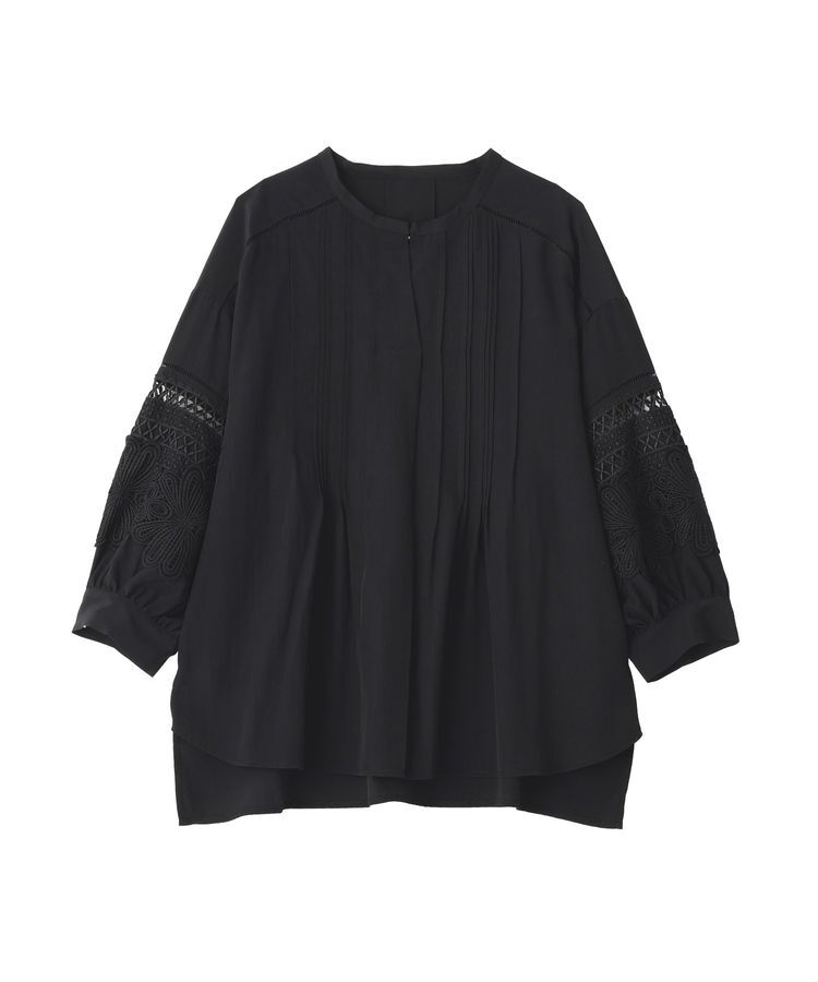 YECCA VECCA「レース切替スキッパーブラウス」|シャツ・ブラウス|