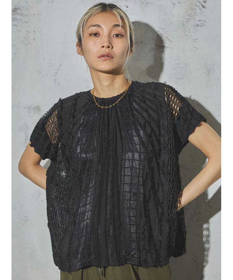 GARAGE OF GOOD CLOTHING「GOGC+ レース接ぎプルオーバー」|Tシャツ・カットソー|Black