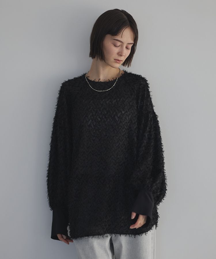 GARAGE OF GOOD CLOTHING「ロングカフスジャガードブラウス」|シャツ・ブラウス|