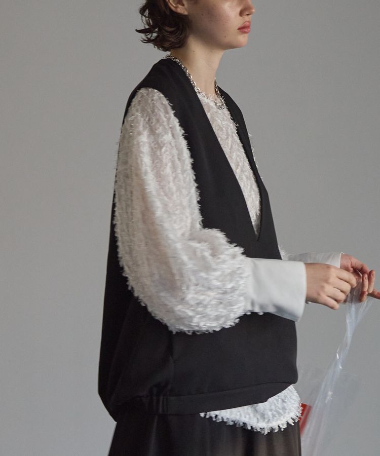 GARAGE OF GOOD CLOTHING「ロングカフスジャガードブラウス」|シャツ・ブラウス|