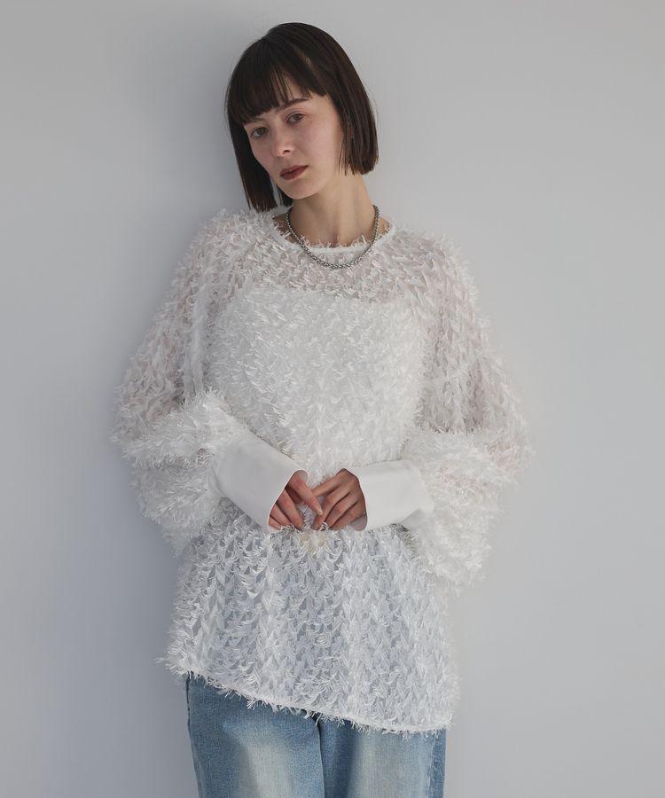 GARAGE OF GOOD CLOTHING「ロングカフスジャガードブラウス」|シャツ・ブラウス|