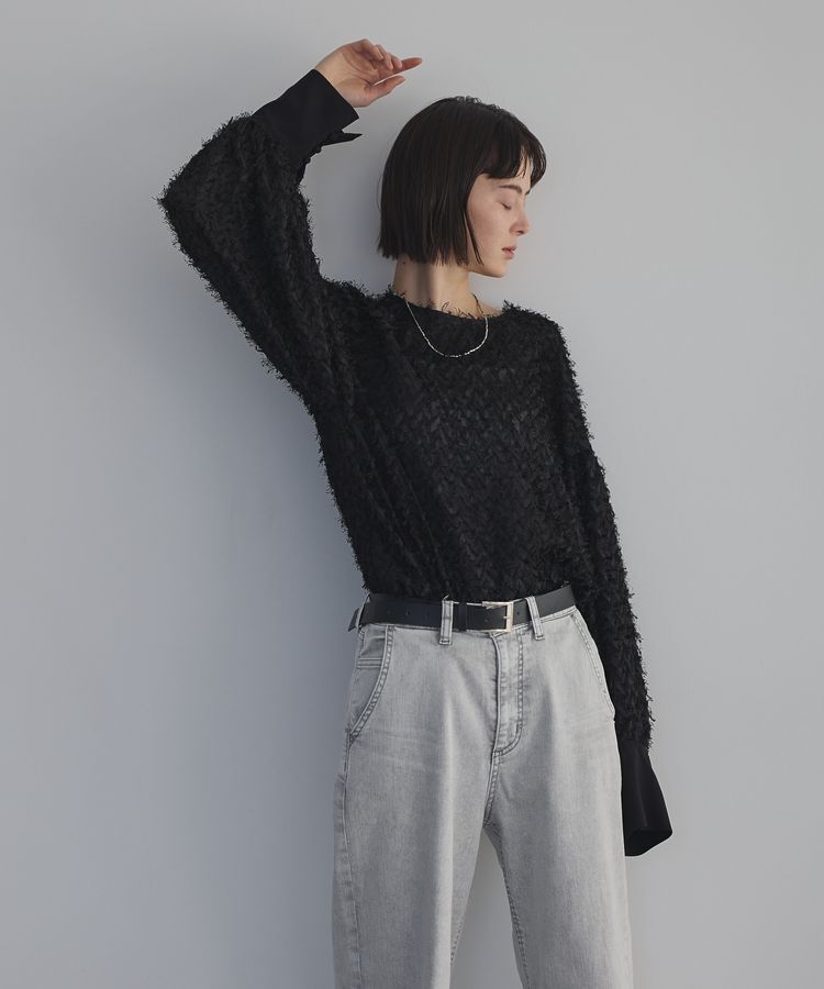 GARAGE OF GOOD CLOTHING「ロングカフスジャガードブラウス」|シャツ・ブラウス|