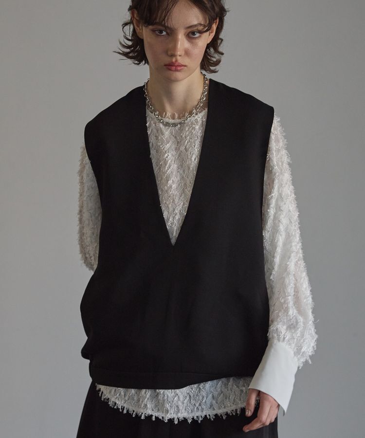 GARAGE OF GOOD CLOTHING「ロングカフスジャガードブラウス」|シャツ・ブラウス|