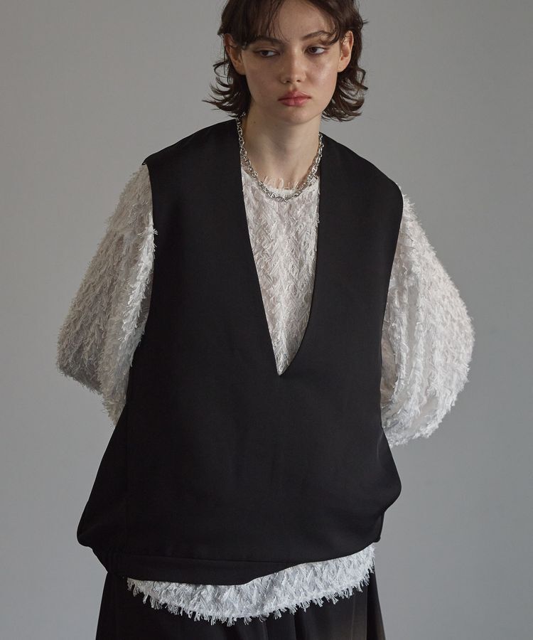 GARAGE OF GOOD CLOTHING「ロングカフスジャガードブラウス」|シャツ・ブラウス|