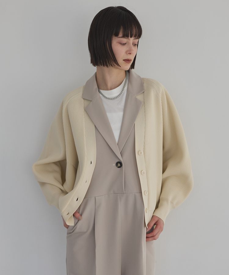 GARAGE OF GOOD CLOTHING「Vネック畔編みフォルムカーデ」|カーディガン|