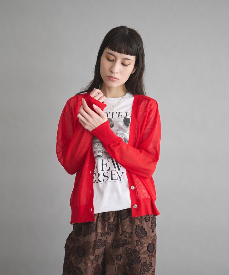 GARAGE OF GOOD CLOTHING「シアーVネックカーディガン」|カーディガン|
