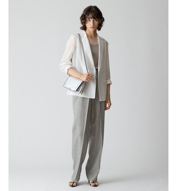 allureville「ワルツシアーオーガンジャケット」|テーラードジャケット|