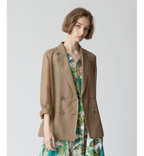 allureville「ワルツシアーオーガンジャケット」|テーラードジャケット|