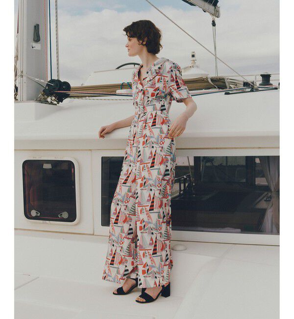 LOULOU WILLOUGHBY「【LOULOU WILLOUGHBY】RATTI マリーナプリントオールインワン」|オールインワン|