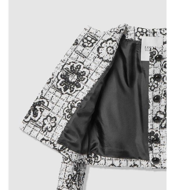 LOULOU WILLOUGHBY「【LOULOU WILLOUGHBY】MALHIA ツイードクルージャケット」|ノーカラージャケット|