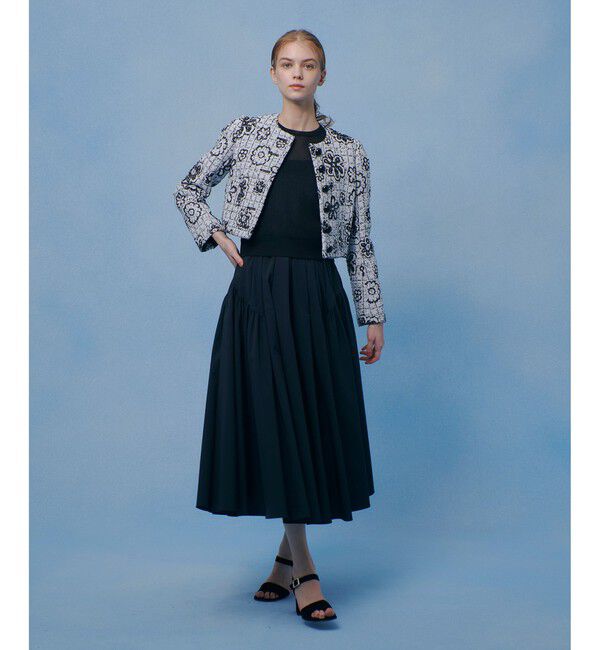 LOULOU WILLOUGHBY「【LOULOU WILLOUGHBY】MALHIA ツイードクルージャケット」|ノーカラージャケット|