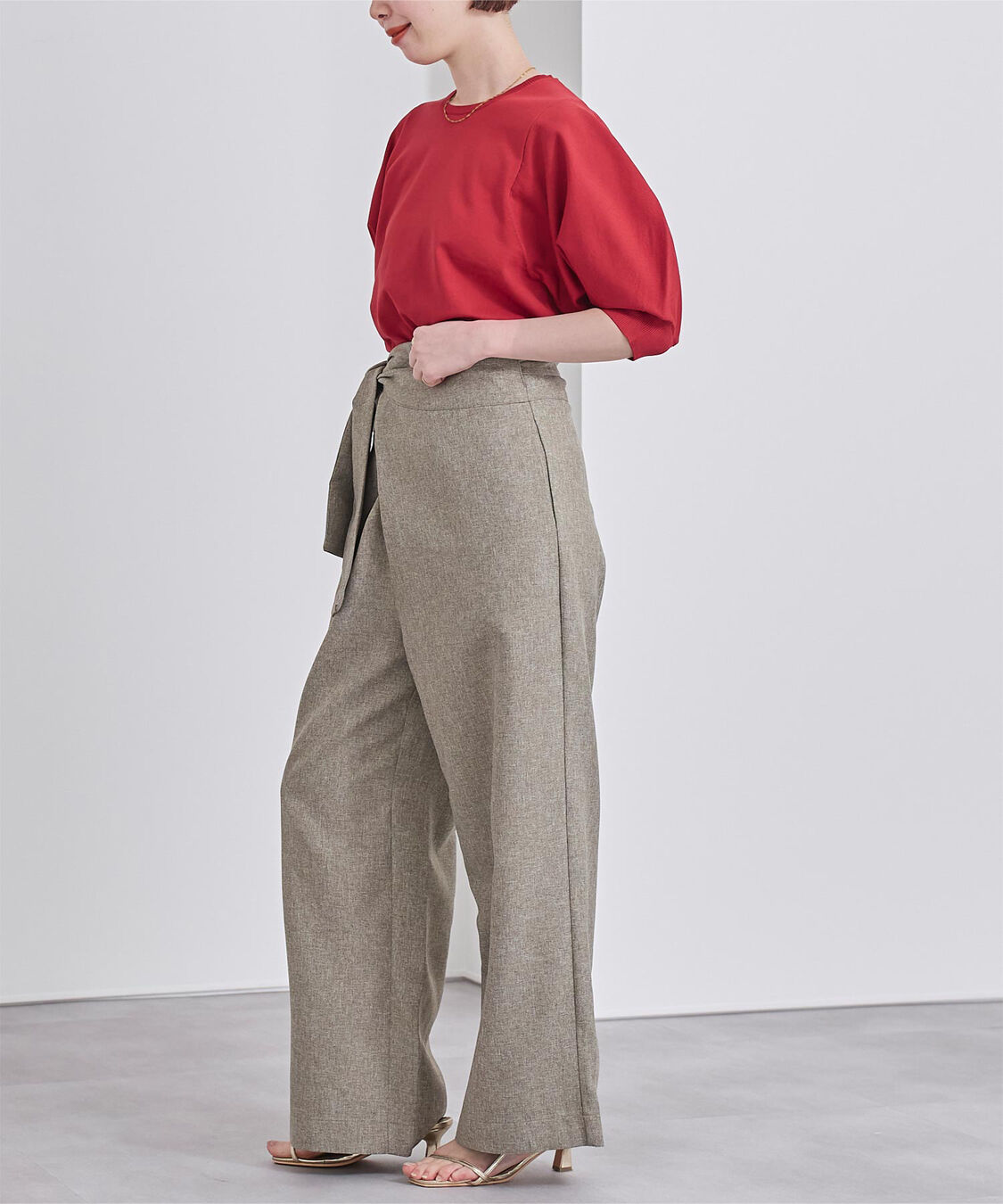 ur's「ｽﾎﾟﾝﾃﾞｨｯｼｭﾊﾟﾌｽﾘｰﾌﾞﾆｯﾄ」|ニット・セーター|