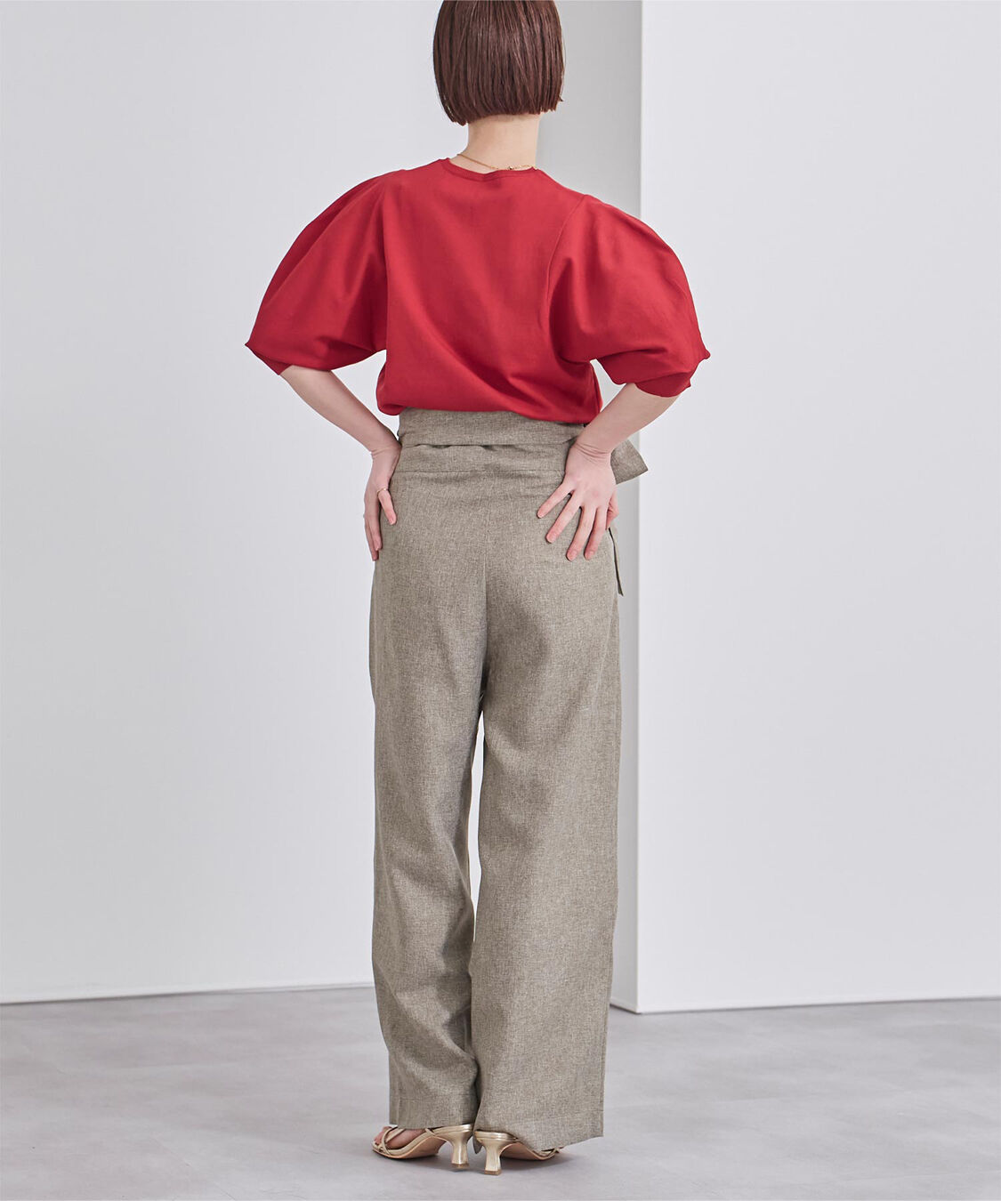 ur's「ｽﾎﾟﾝﾃﾞｨｯｼｭﾊﾟﾌｽﾘｰﾌﾞﾆｯﾄ」|ニット・セーター|