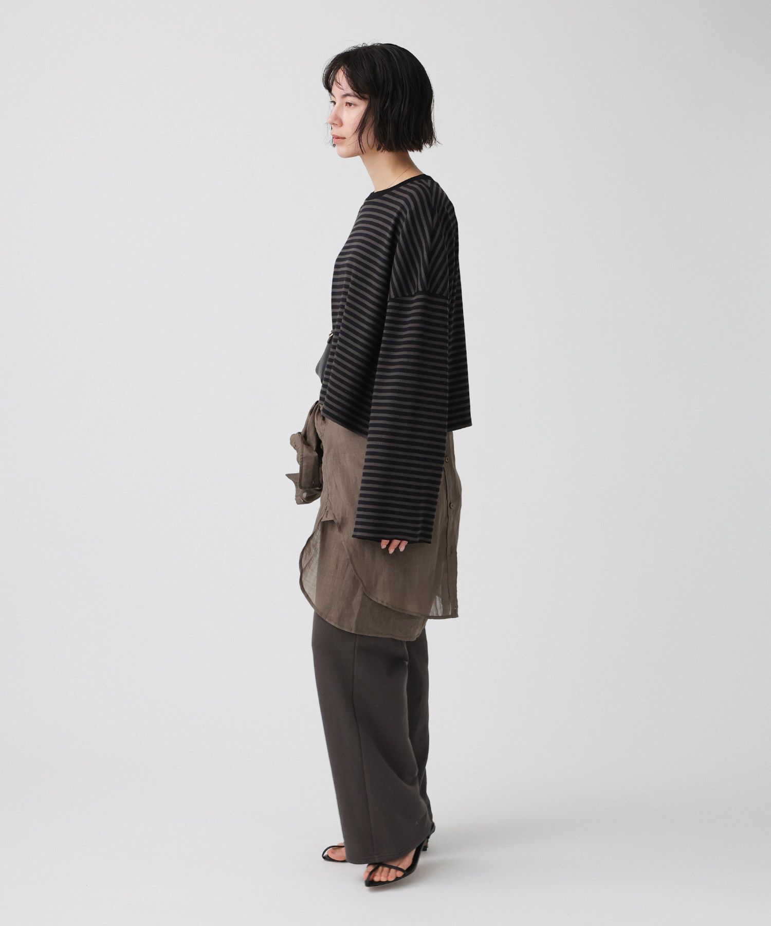 BABYLONE「【大屋夏南さんコラボアイテム】【WEB先行予約】ボーダーロンT」|Tシャツ・カットソー|