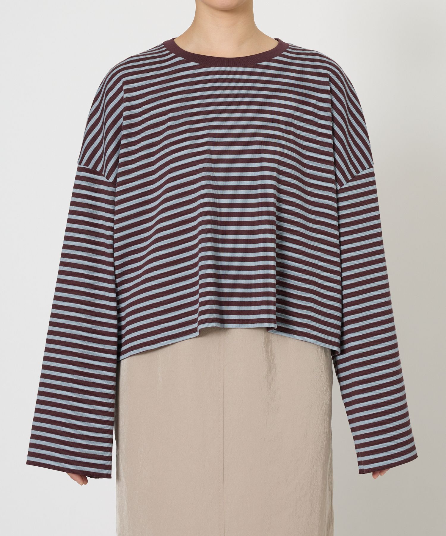 BABYLONE「【大屋夏南さんコラボアイテム】【WEB先行予約】ボーダーロンT」|Tシャツ・カットソー|