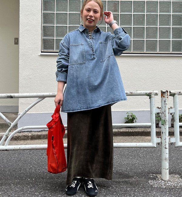  「【サイズ展開/＠yns628＆＠e_r_i_125企画】ストレッチコールスカート」|スカート|