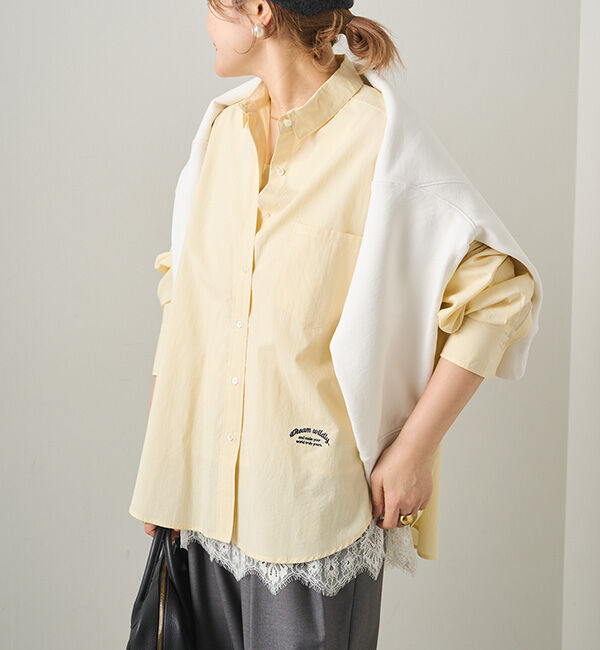  「リヨセルコットンオーバーシャツ」|シャツ・ブラウス|イエロー