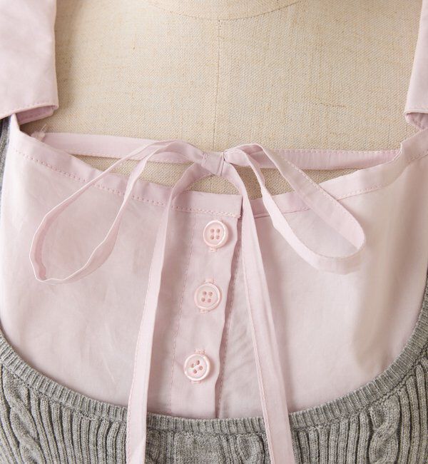  「シャツドッキングレイヤード風ニット」|ニット・セーター|