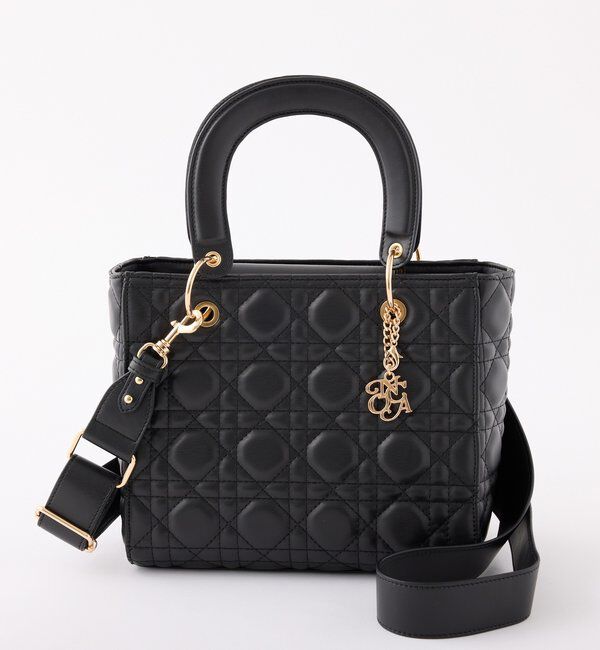  「チャーム付きキルティングミニトートバッグ」|ショルダー・メッセンジャー|