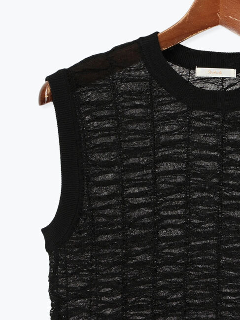 Te chichi「シアーシャーリングノースリーブニット」|ニット・セーター|