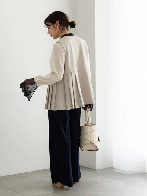 Te chichi「【セレモニーアイテム】サイドプリーツペプラムジレ（セットアップ可）」|ダウンベスト・ベスト|