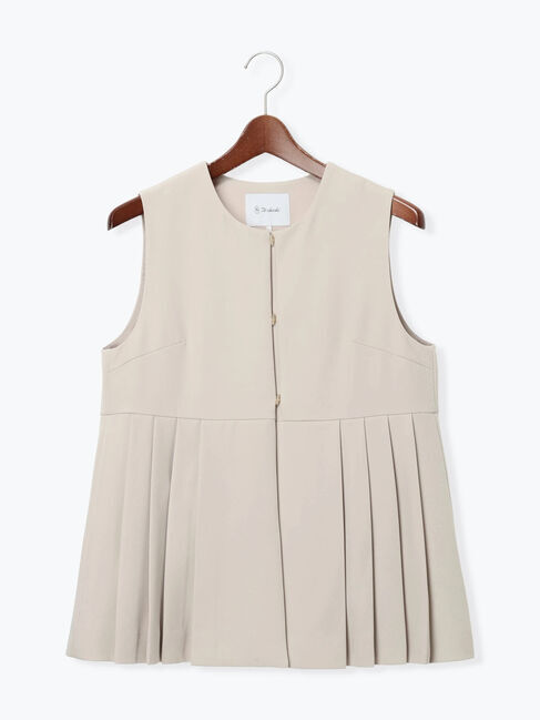 Te chichi「【セレモニーアイテム】サイドプリーツペプラムジレ（セットアップ可）」|ダウンベスト・ベスト|