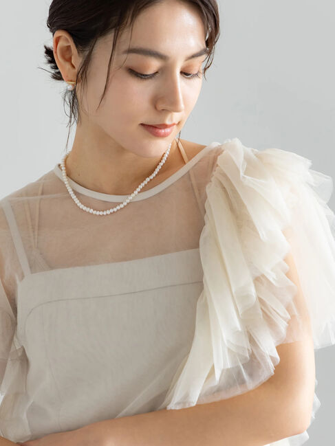 Te chichi「【セレモニーアイテム】チュールフリルレイヤードボレロ」|シャツ・ブラウス|