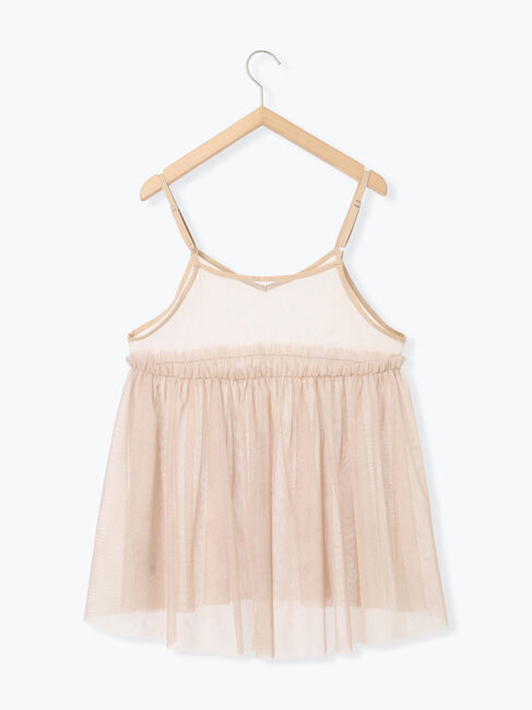 Samansa Mos2 blue「ラメチュールビスチェ」|シャツ・ブラウス|