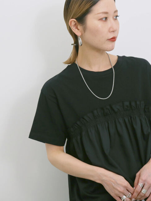 Samansa Mos2 blue「アソートドッキングプルオーバー」|Tシャツ・カットソー|