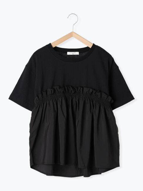 Samansa Mos2 blue「アソートドッキングプルオーバー」|Tシャツ・カットソー|