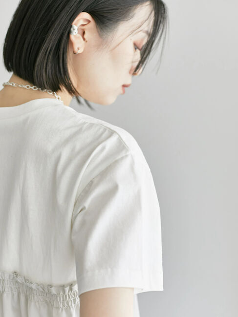 Samansa Mos2 blue「アソートドッキングプルオーバー」|Tシャツ・カットソー|