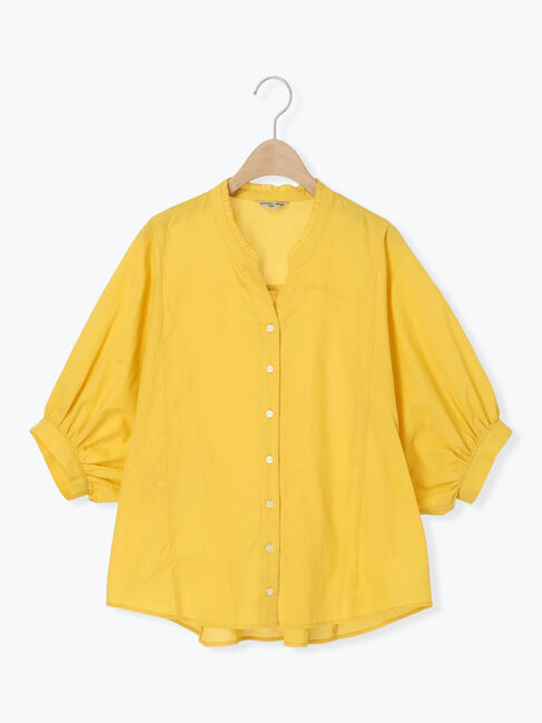 Samansa Mos2「ランタン袖スキッパーシャツ」|シャツ・ブラウス|