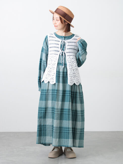 Samansa Mos2「前後2WAYクロシェベスト」|ダウンベスト・ベスト|