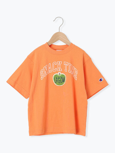 Samansa Mos2 Lagom「【Champion別注】サガラ刺繍半袖Tシャツ」|Tシャツ・カットソー|オレンジ