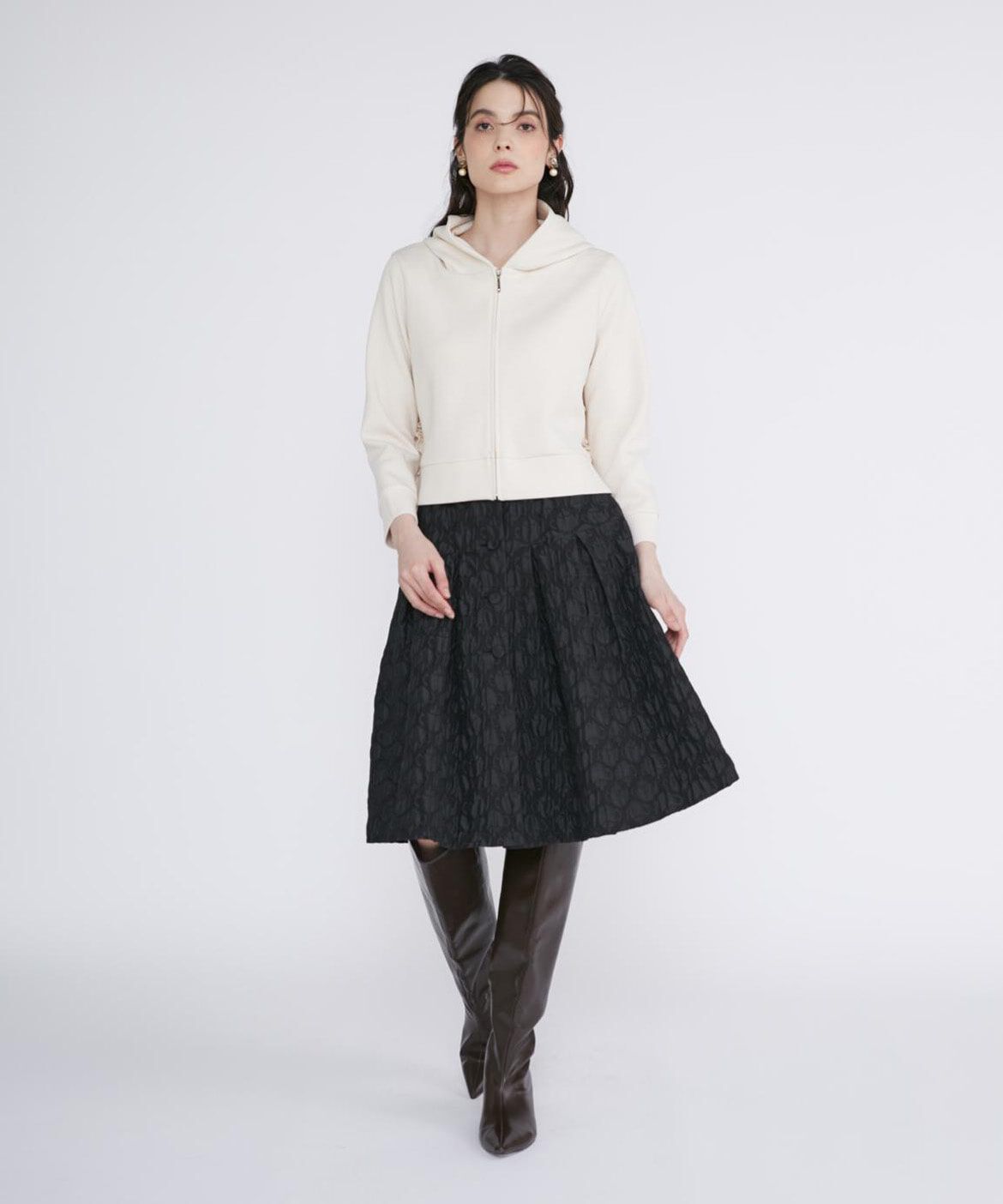 Maglie le cassetto「サイドフリルパーカー」|パーカー|