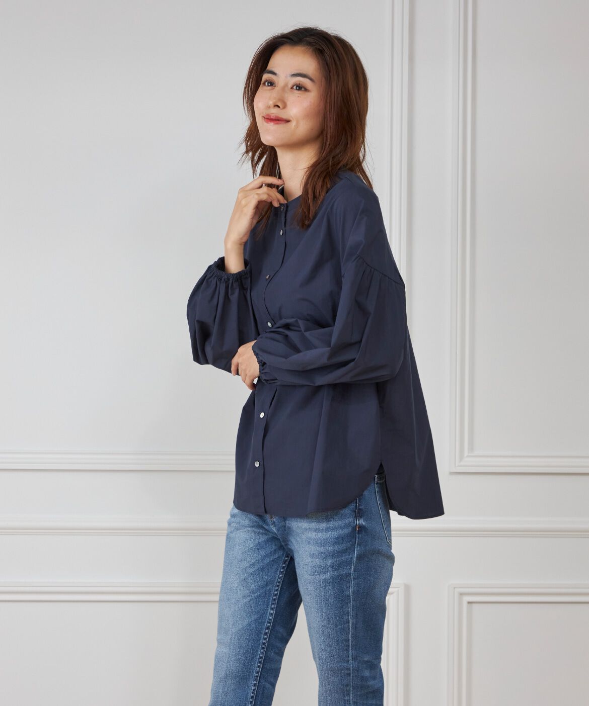 7-IDconcept.「《大きいサイズ》ボリュームスリーブブラウス」|シャツ・ブラウス|