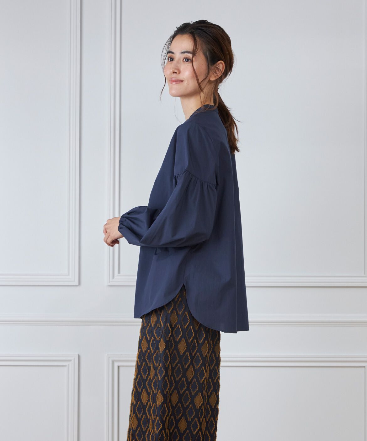 7-IDconcept.「《大きいサイズ》ボリュームスリーブブラウス」|シャツ・ブラウス|