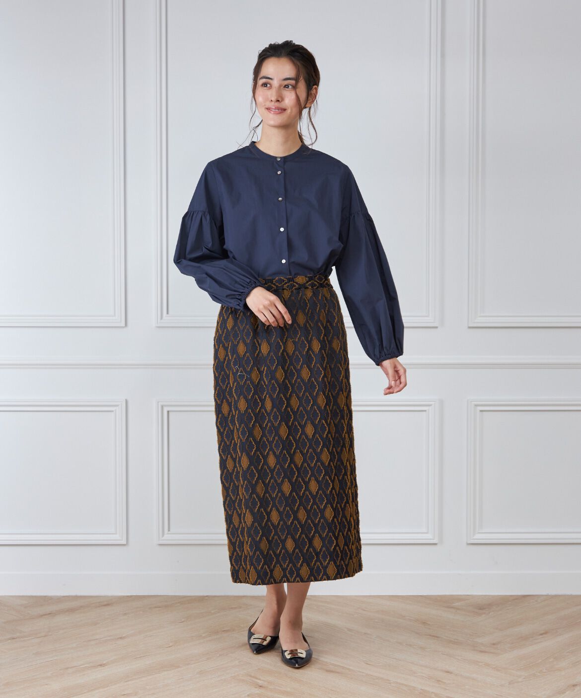 7-IDconcept.「《大きいサイズ》ボリュームスリーブブラウス」|シャツ・ブラウス|