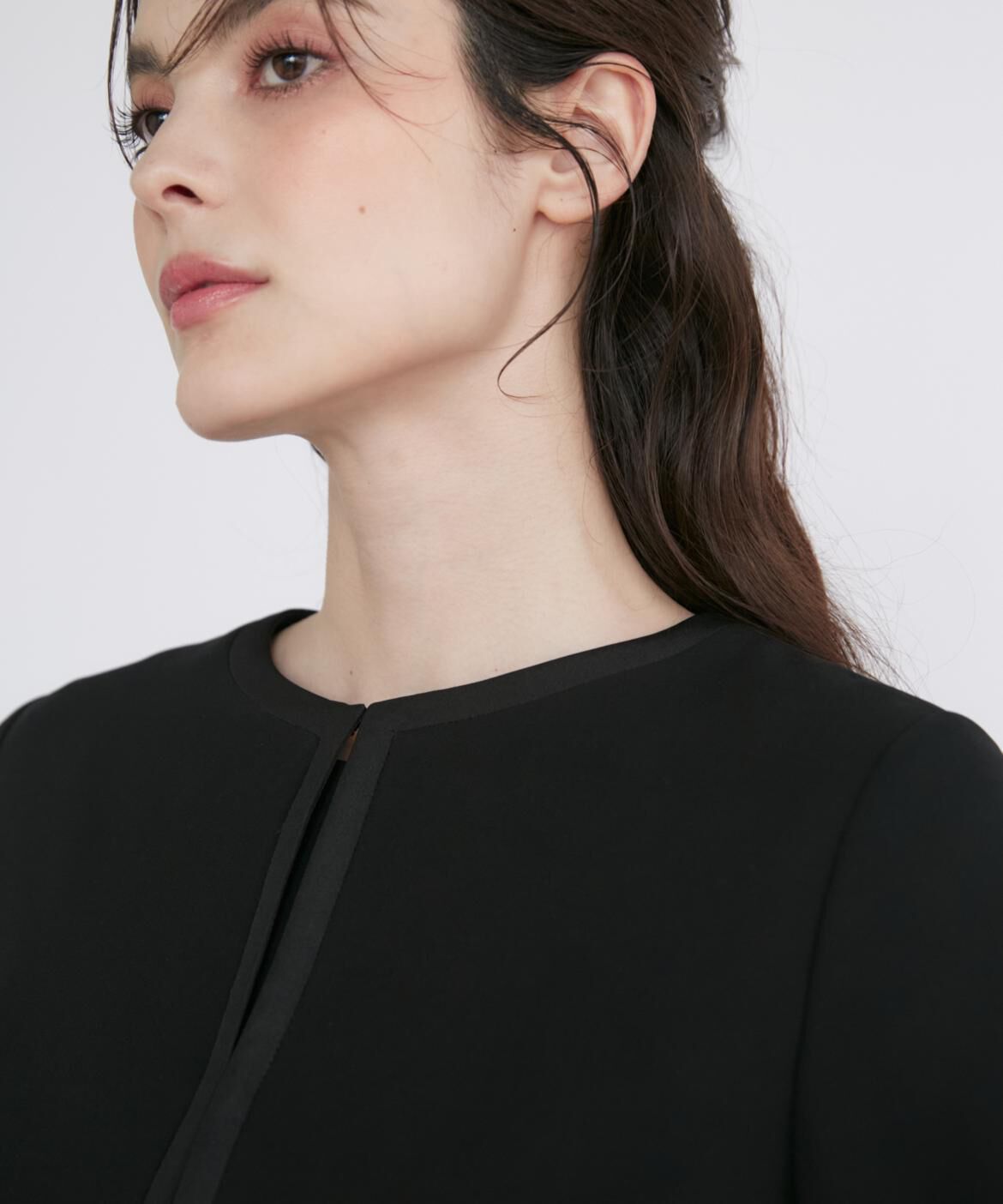 Maglie le cassetto「《大きいサイズ》《WEB限定》ブラックフォーマルジャケット」|ノーカラージャケット|