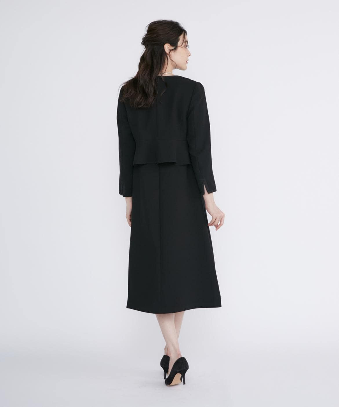 Maglie le cassetto「《大きいサイズ》《WEB限定》ブラックフォーマルジャケット」|ノーカラージャケット|