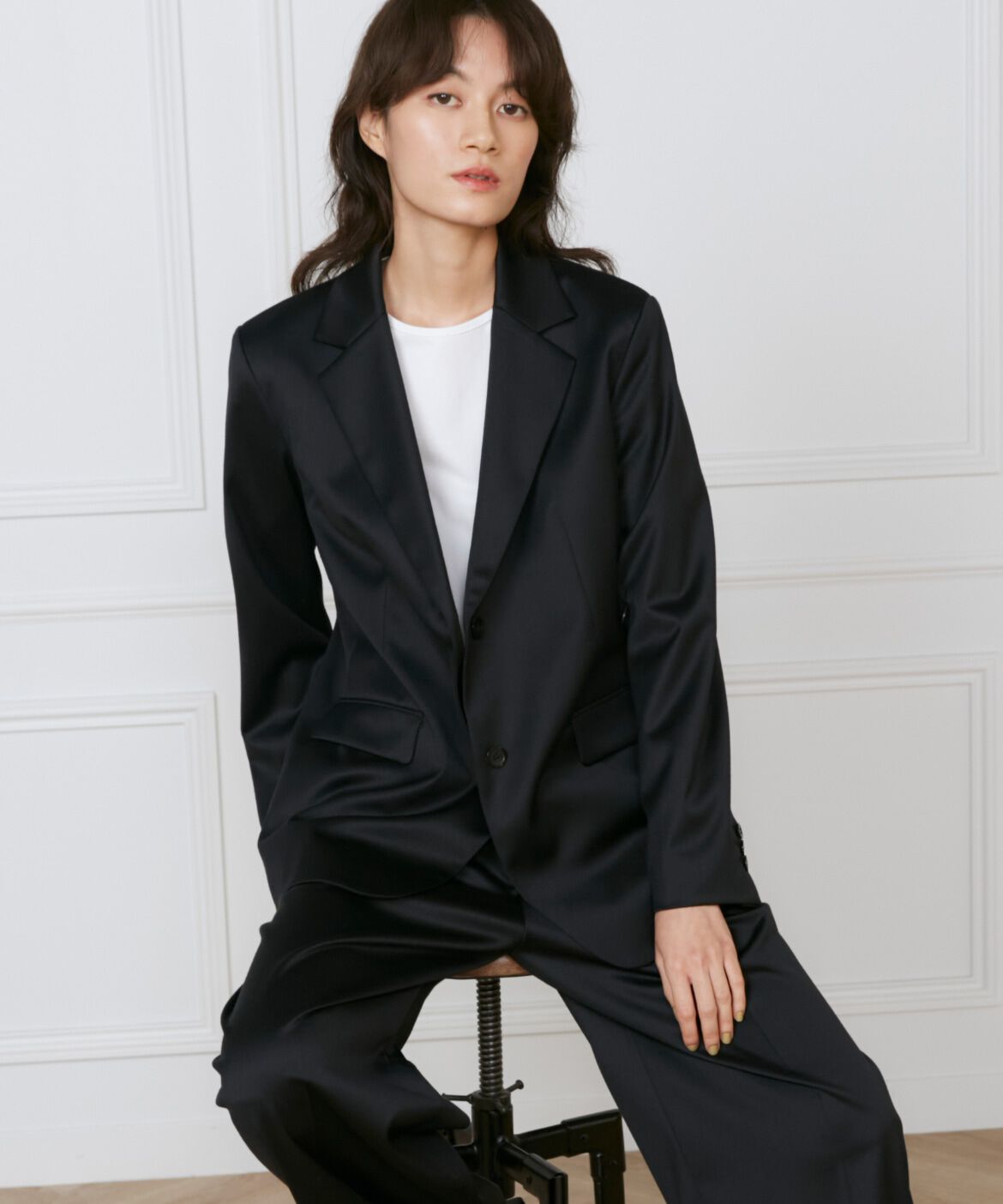 INED「《大きいサイズ》2wayデザインジャケット《la veille by SUPERIOR CLOSET》」|テーラードジャケット|ネイビー