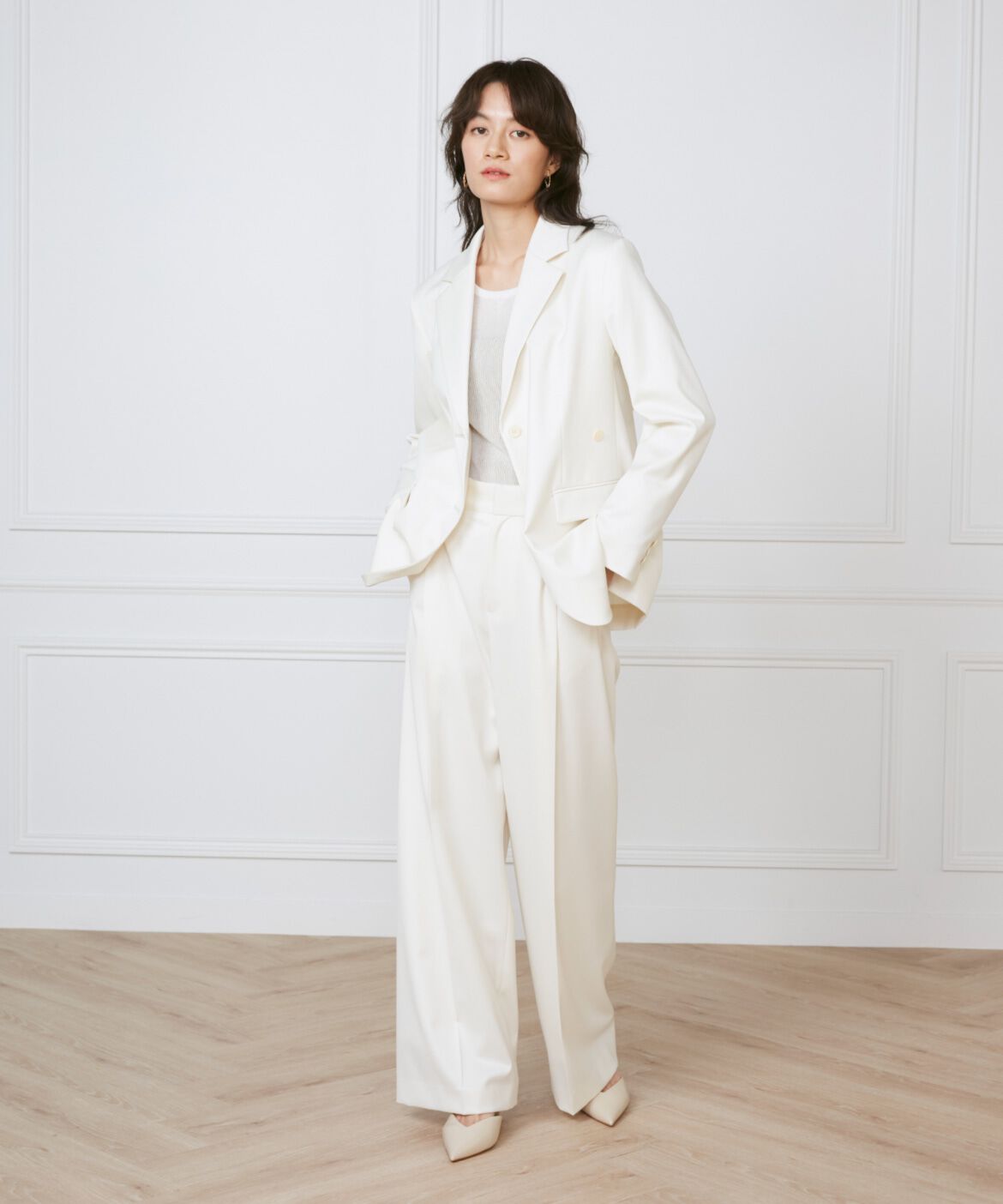 INED「《大きいサイズ》2wayデザインジャケット《la veille by SUPERIOR CLOSET》」|テーラードジャケット|