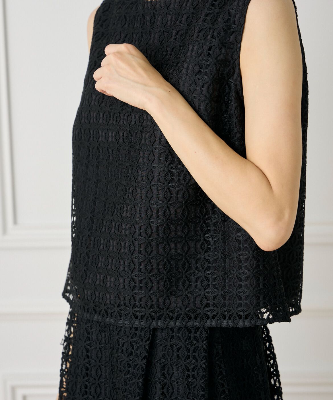 INED「ノースリーブレースブラウス」|シャツ・ブラウス|