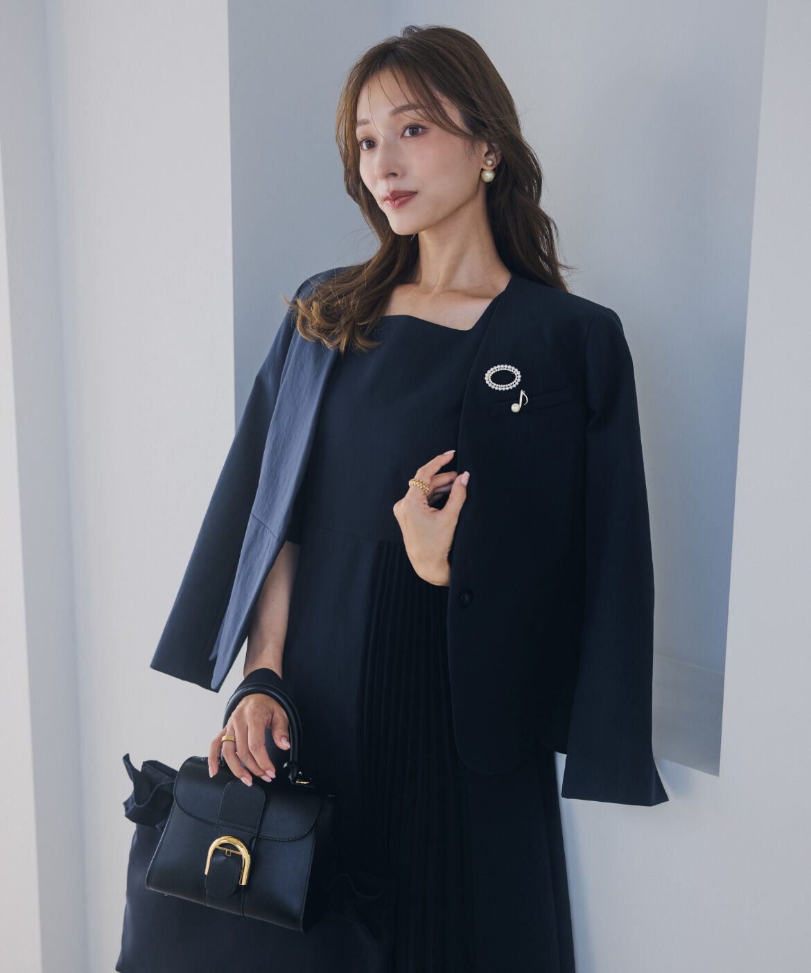 Maglie le cassetto「《M Maglie le cassetto&times;吉田理紗》ハレ映えプリーツワンピース」|ワンピース|