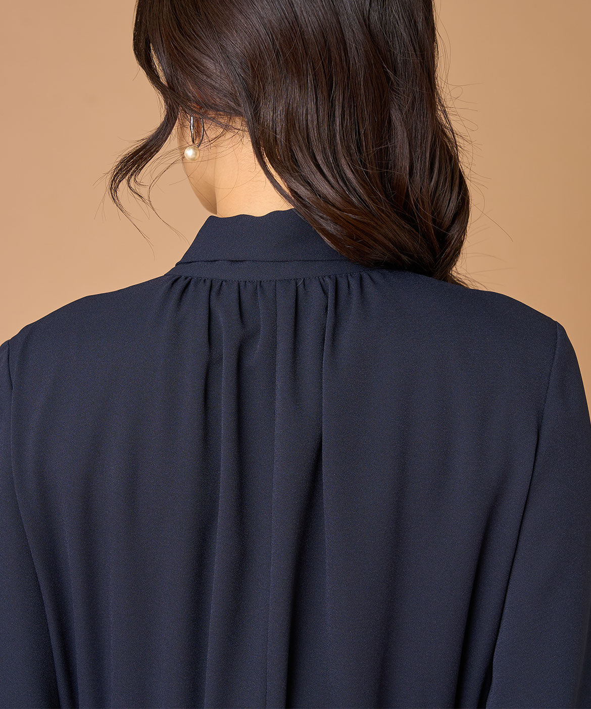 INED「ボウタイ付きプリーツワンピース」|ワンピース|