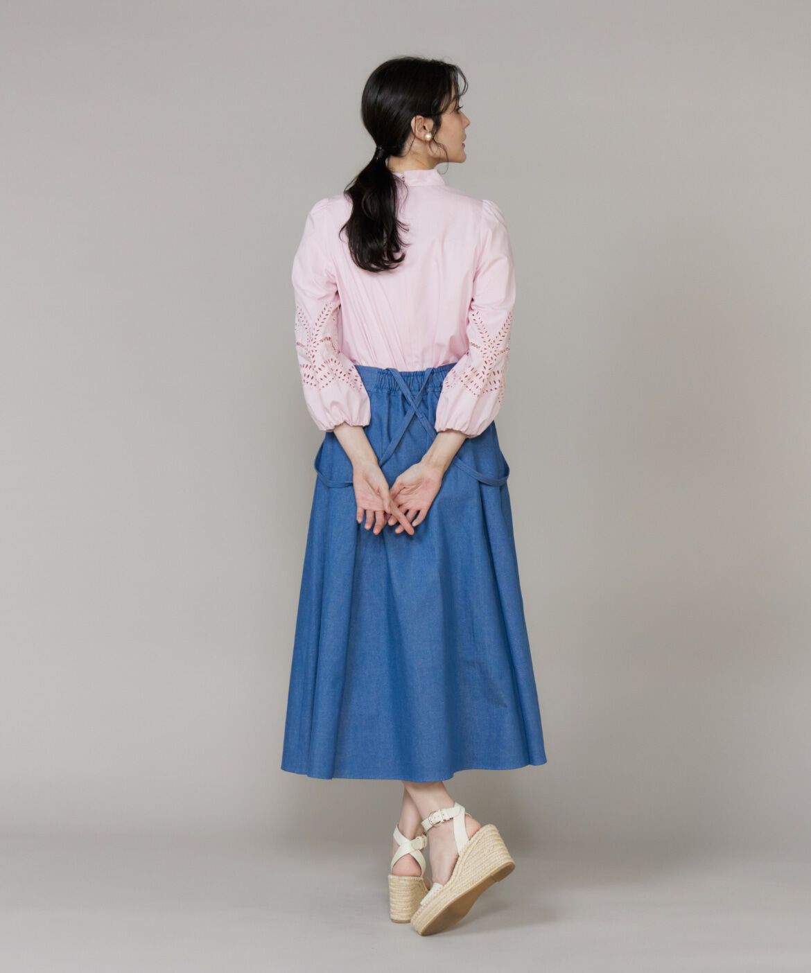 Maglie le cassetto「《WEB･POPUP限定》ｻｽﾍﾟﾝﾀﾞｰ付きﾃﾞﾆﾑﾀｯｸｽｶｰﾄ《M Maglie le」|スカート|