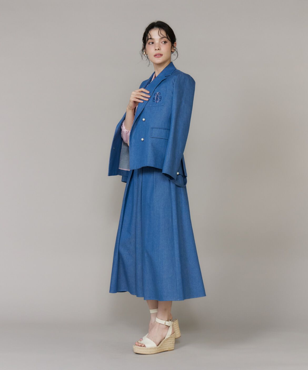 Maglie le cassetto「《大きいｻｲｽﾞ》《WEB･POPUP限定》ｻｽﾍﾟﾝﾀﾞｰ付きﾃﾞﾆﾑﾀｯ  」|スカート|